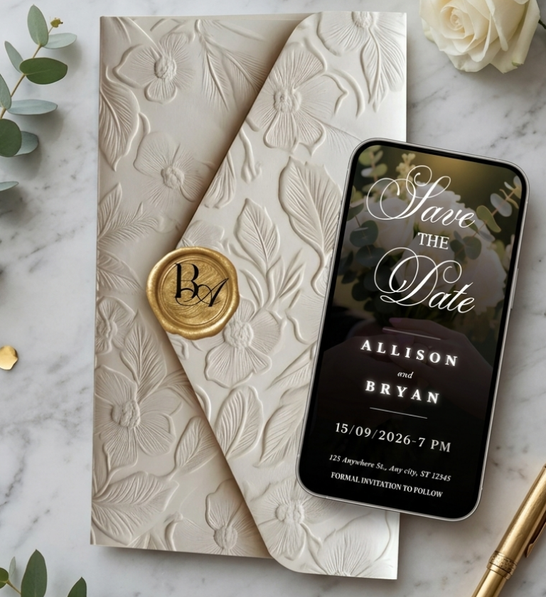 Elegant Digital Wedding Invitation